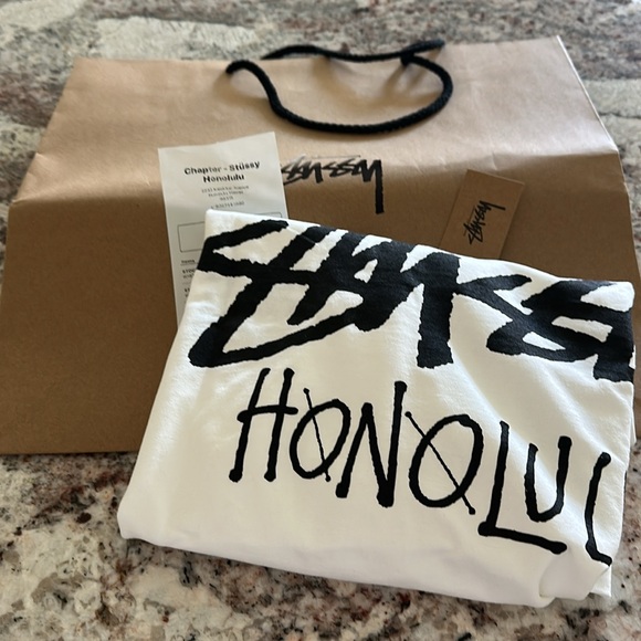 Stussy Honolulu Stock White Tee XL - Picture 6 of 11